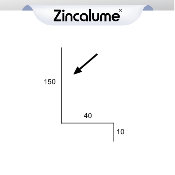 Window Flashing - (150x40x10) ZINCALUME® logo