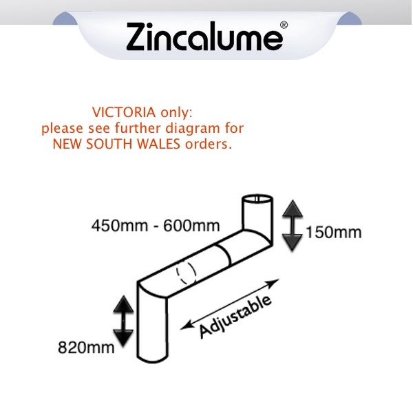 ZINCALUME® 75mm Round Adjustable Offset Downpipe logo
